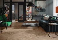 Image 2 of 14 x 110 Dark Oak Brushed Matt Lacquered Herringbone