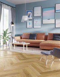 Image 2 of 14 x 110 Natural Brushed Matt Lacquered Herringbone