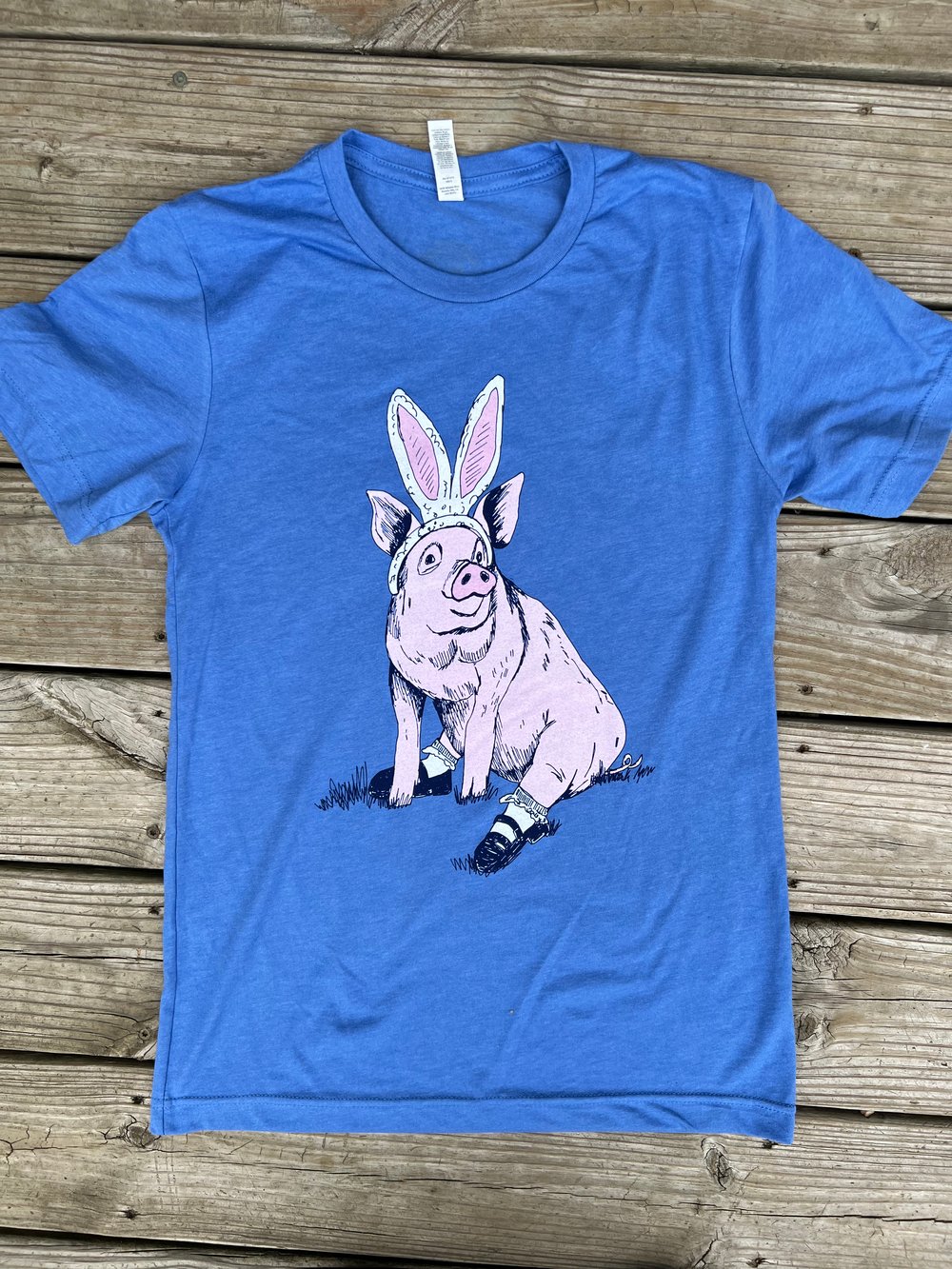 Image of Adult Pig Bunny Tee 
