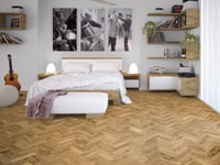 Image 2 of 14 x 100 Natural Brushed Matt Lacquered Herringbone
