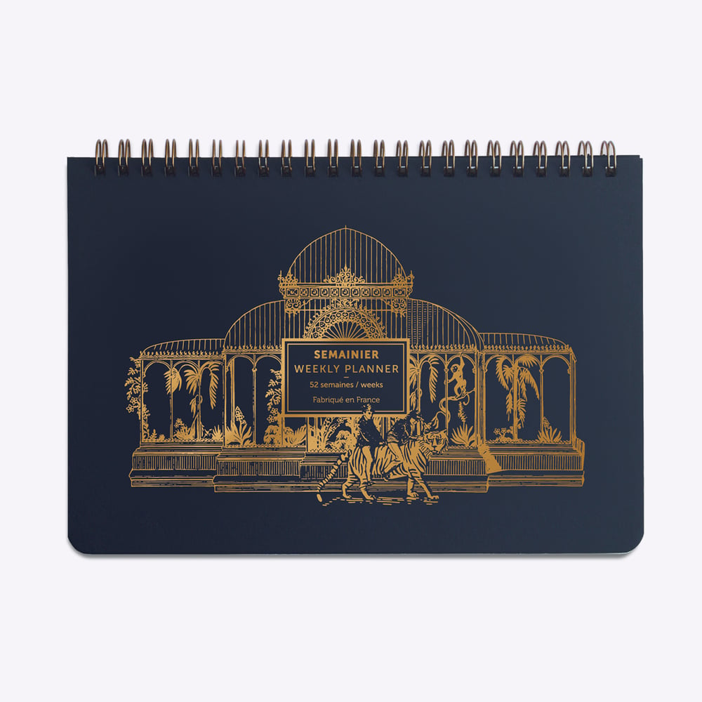 Image of PLANNER / SEMAINIER AVENTURE BOTANIQUE bleu marine