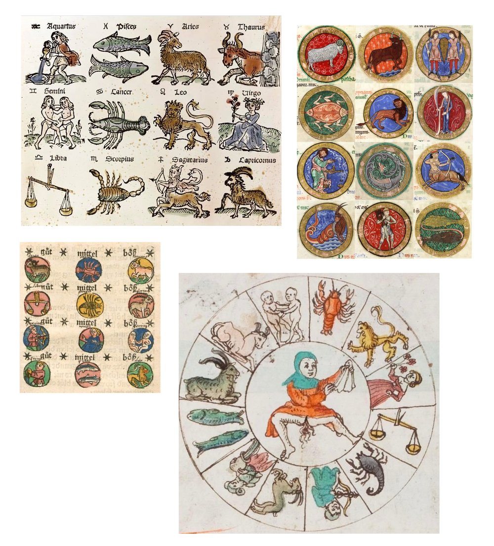 Medieval horoscope charms