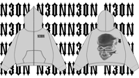 N3ON "Skullface" Full-Zip  Hoodie (PRE-ORDER)