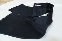 Image 5 of La Lavon Navy Blue Denim Asymmetrical Mini Twist Skirt 