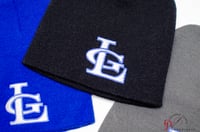 Image 4 of La Grande LG Logo Beanie| 8.5inch uncuffed Beanie| Royal Blue|Black|Charcoal Grey