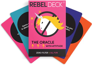 REBEL DECK - The Oracle with Attitude, Unfiltered Oracle Cards, Not Your Typical Positivity Cards De