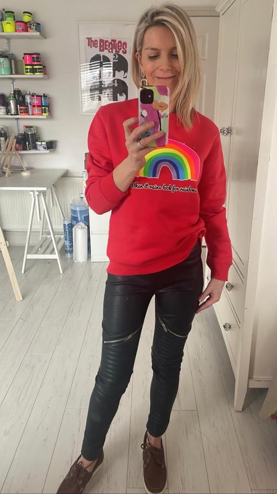 Image of Red Rainbow Sweatshirt