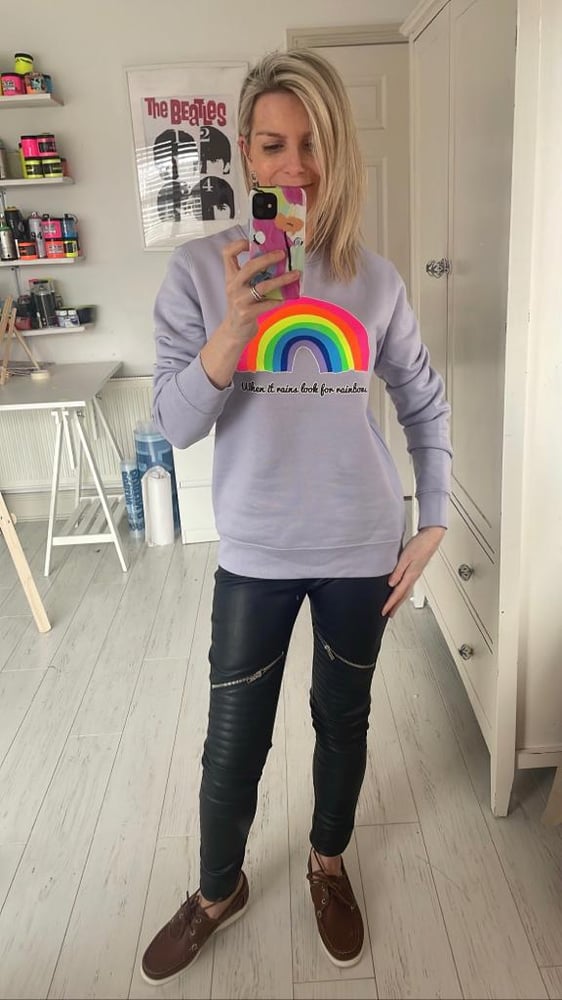 Image of Lavender Rainbow Sweatshirt