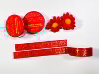 Image 1 of Mochi & Friends Red Washi Tape