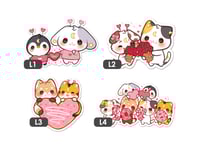Image 2 of Mochi & Friends Love Sticker