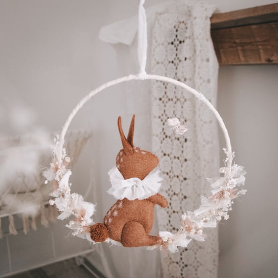 Image of Suspension lapinette et papillon