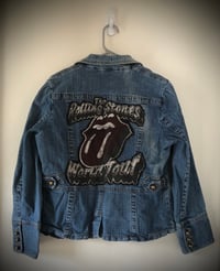 Image 1 of Upcycled “Rolling Stones: World Tour” denim jacket