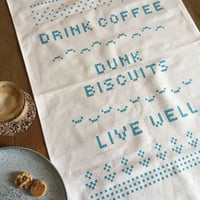 Image 4 of Drink Coffee, Dunk Biscuits, Live Well Tea Towel