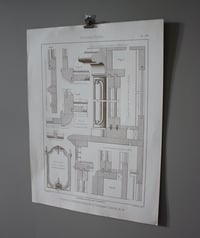 Image 2 of  Intérieur de magasin de pâtisserie Louis XV et sa planche de détails. (2 planches).
