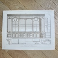 Image 1 of  Intérieur de magasin de pâtisserie Louis XV et sa planche de détails. (2 planches).