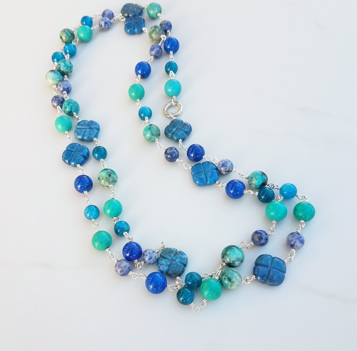 Lapis & Turquoise Mix Eden Necklace