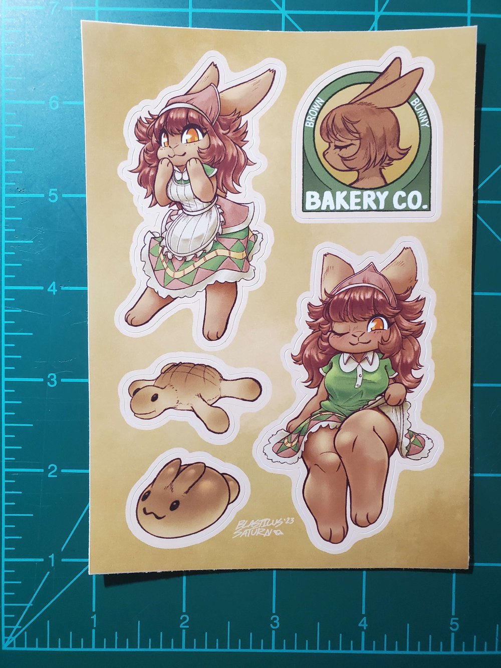 Bread Bunny - 6x4 Vinyl Sticker Sheet