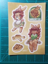 Image 3 of Bread Bunny - 6x4 Vinyl Sticker Sheet