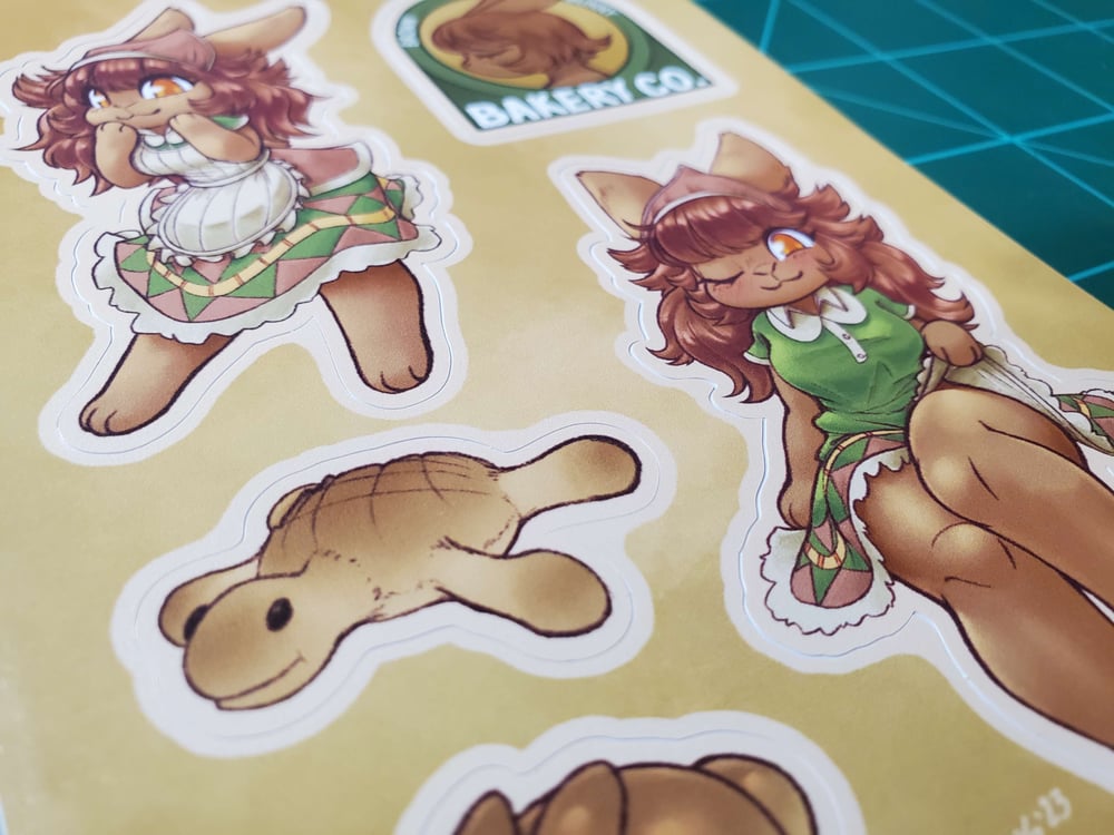 Bread Bunny - 6x4 Vinyl Sticker Sheet