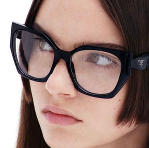 Image of (ITEM JUST SOLD) Black PRADA PR 18WV Glasses / Frames / Blue Light 