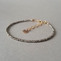 Image 3 of Dainty gold Pyrite Bracelet