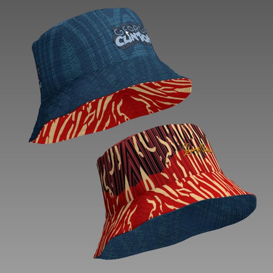 Image of Bucket Hat "Funk and Fire" - Reversible 