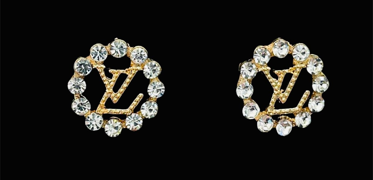 lv logo earrings