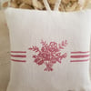 Hanging Lino Cut Block Print Lavender bag - PINK