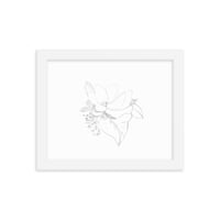 Image 2 of Framed Floral Print Poster - Magnolia Blossom