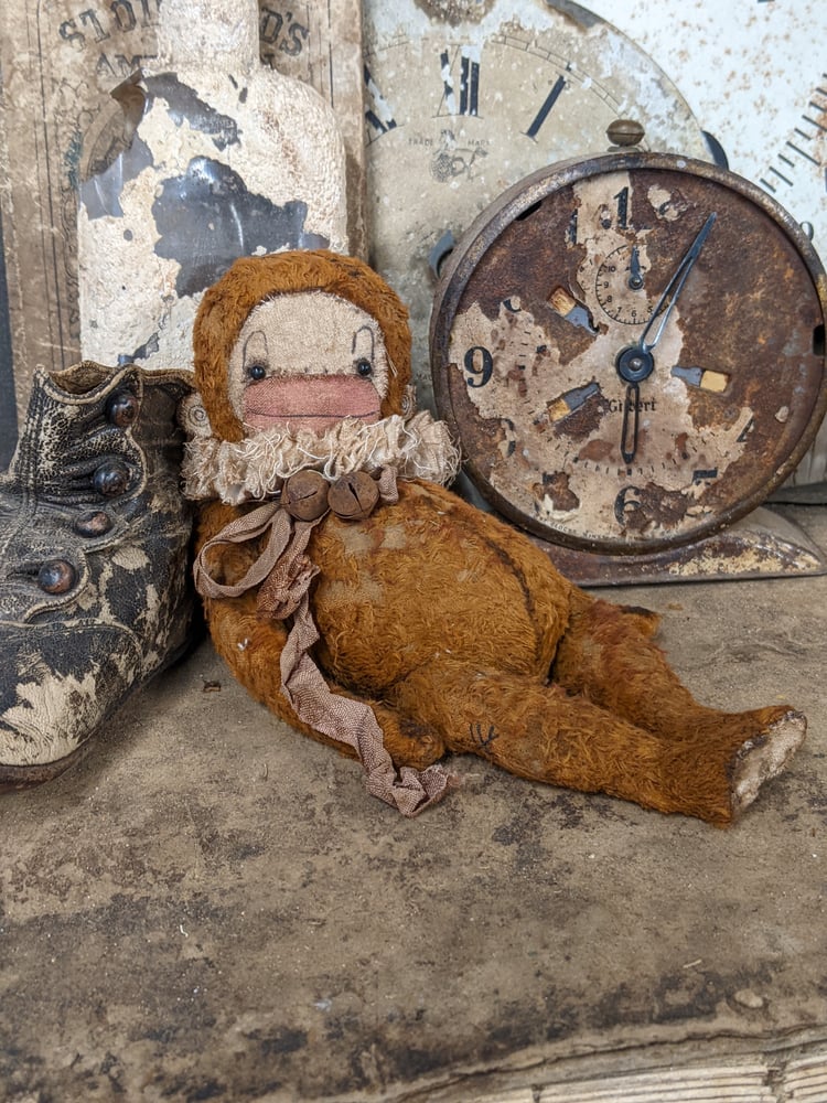 Image of  OLD MUNKI - 7.5" size -   Old Worn Vintage Munki by Whendi's Bears.