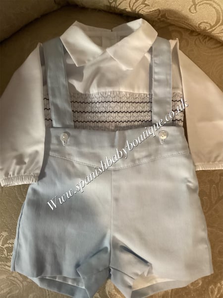 Image of Baby boys smocked outfit set
