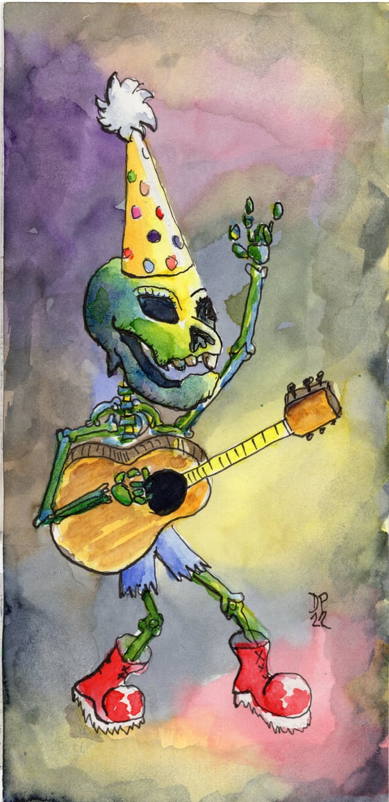 Image of Skeleton Party Hat Strummer #2