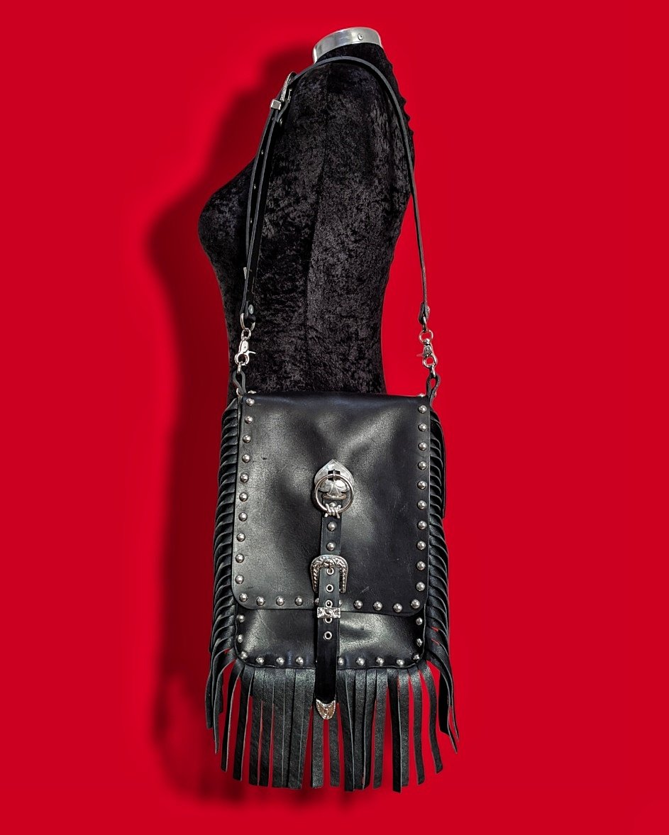 Ace of Spades Concho & Fringed Bag/Backpack