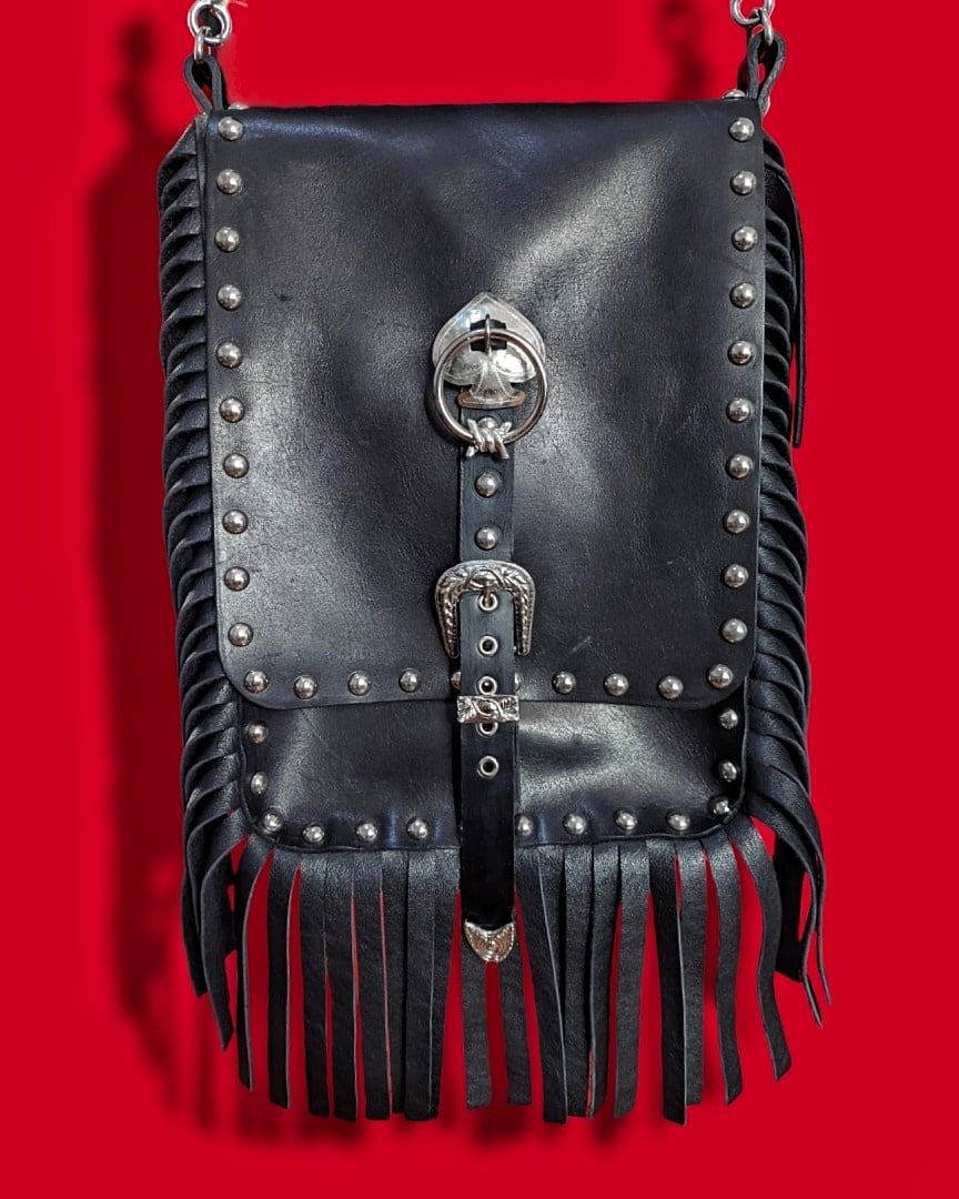 Ace of Spades Concho & Fringed Bag/Backpack