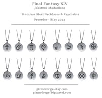 Image of FFXIV Keychain / Necklace   Jobstone -  Stainless Steel - Final Fantasy XIV