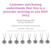 Image of FFXIV Keychain / Necklace   Jobstone -  Stainless Steel - Final Fantasy XIV