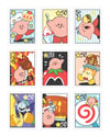 Kirby Stamp Sticker Sheet