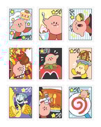 Kirby Stamp Sticker Sheet