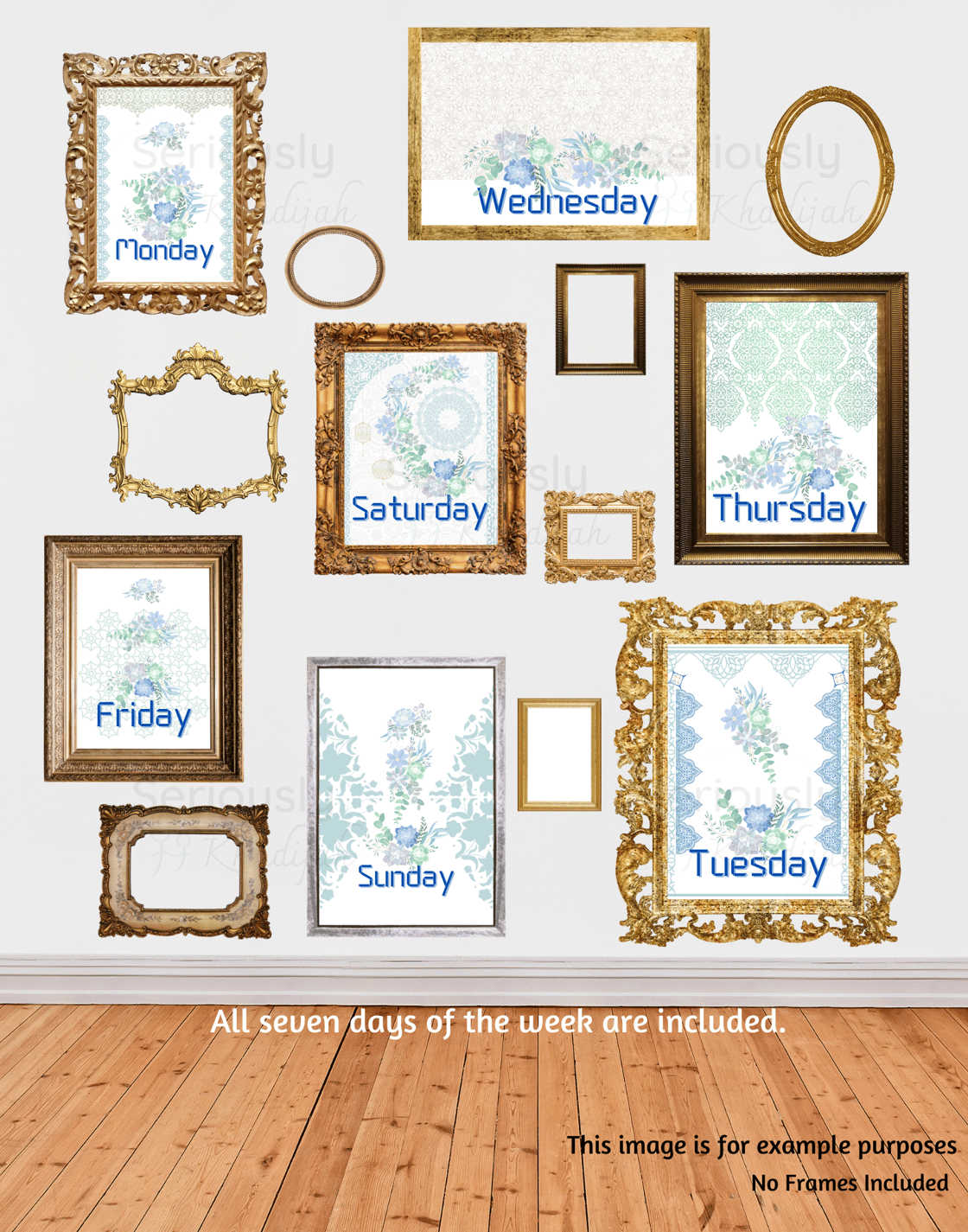 Image of Days of the Week Instant Download Print Bundle