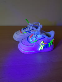 Image 4 of Baby/ Toddler Nike AF1 Drippy Neon