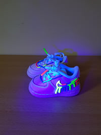 Image 5 of Baby/ Toddler Nike AF1 Drippy Neon