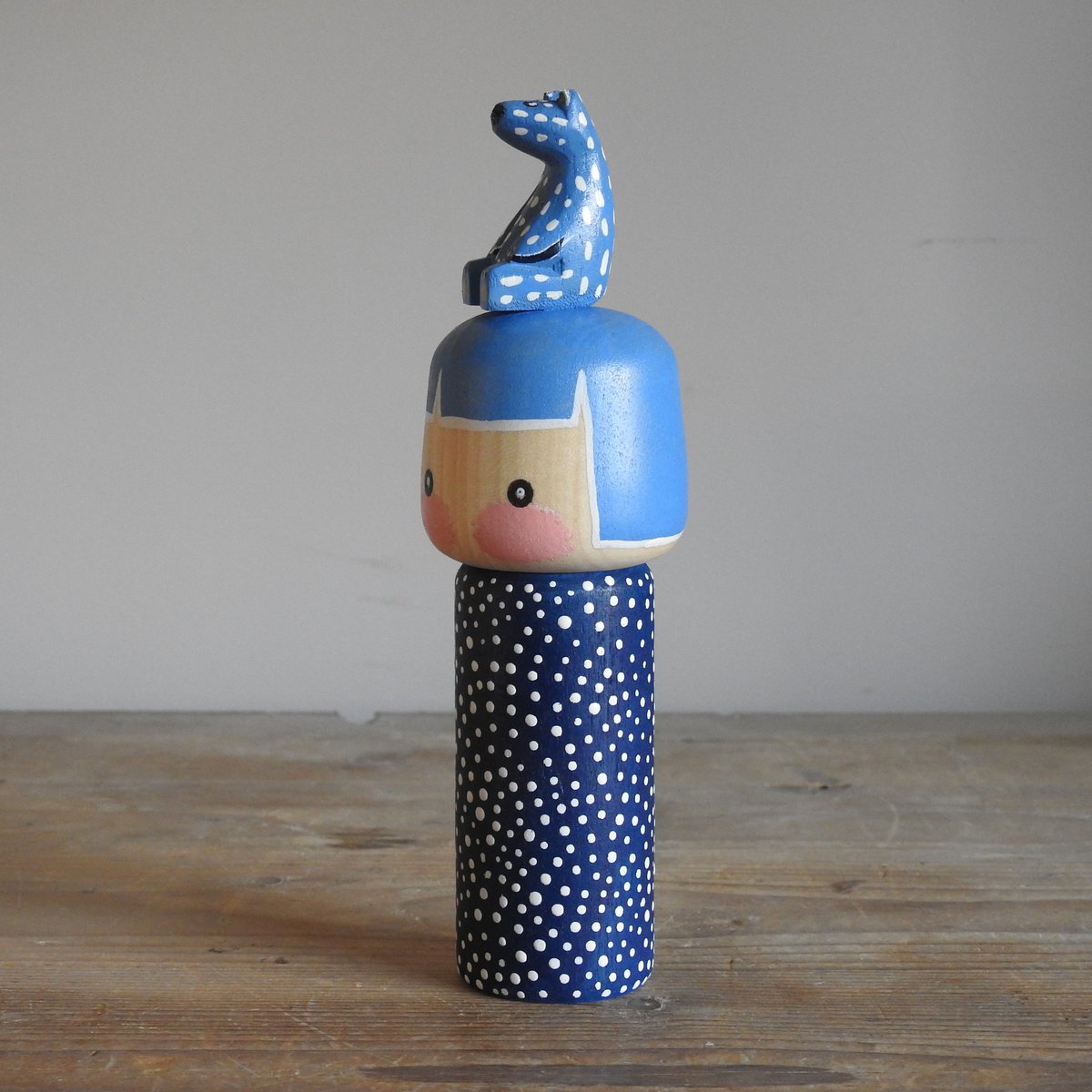 Image of Little blue bear girl