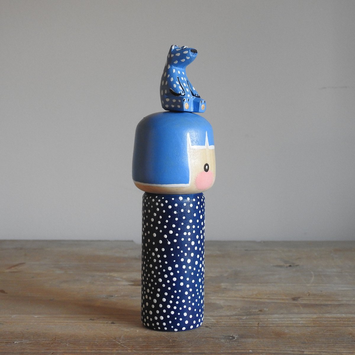 Image of Little blue bear girl