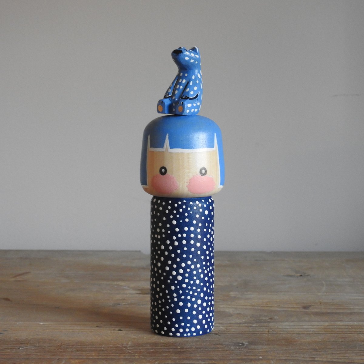 Image of Little blue bear girl