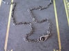 Gothic Vamp Pendant Necklace on 18" Chain, Purple & Gunmetal