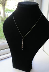 Image 3 of Gothic Vamp Pendant Necklace on 18" Chain, Black & Gunmetal
