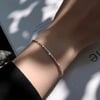 New 925 Sterling Silver 1.5mm Shiny Bracelet for Your Wife, Water Jewelry Gift.