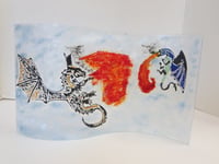Image 1 of Fused Glass S-Curve Dueling Dragons