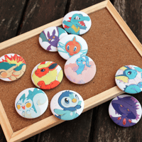 Image 2 of pokèmon buttons -set1-
