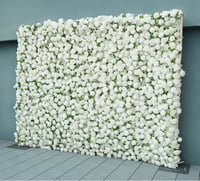 Image 1 of 3 D White  /green flower wall 10 ft x10 ft 
